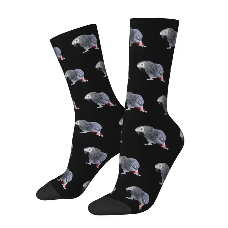 

Harajuku African Grey Parrot Bird Socks Women Men Warm 3D Printed Psittacine Sports Football Socks