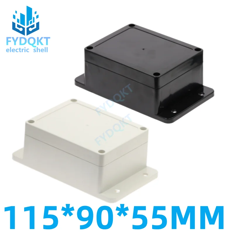 

1pcs 115x90x55mm waterproof ABS Plastic Shell DIY Security power supply box Meter case Outdoor wiring with ear