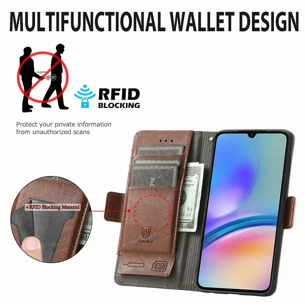 Premium RFID Leather 360° Protection Flip Case