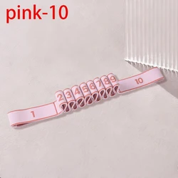 FlexStretch Yoga and Dance Stretching Strap - Beginner Pilates & Gymnastics Loop Belt (Pink - 10 grid)