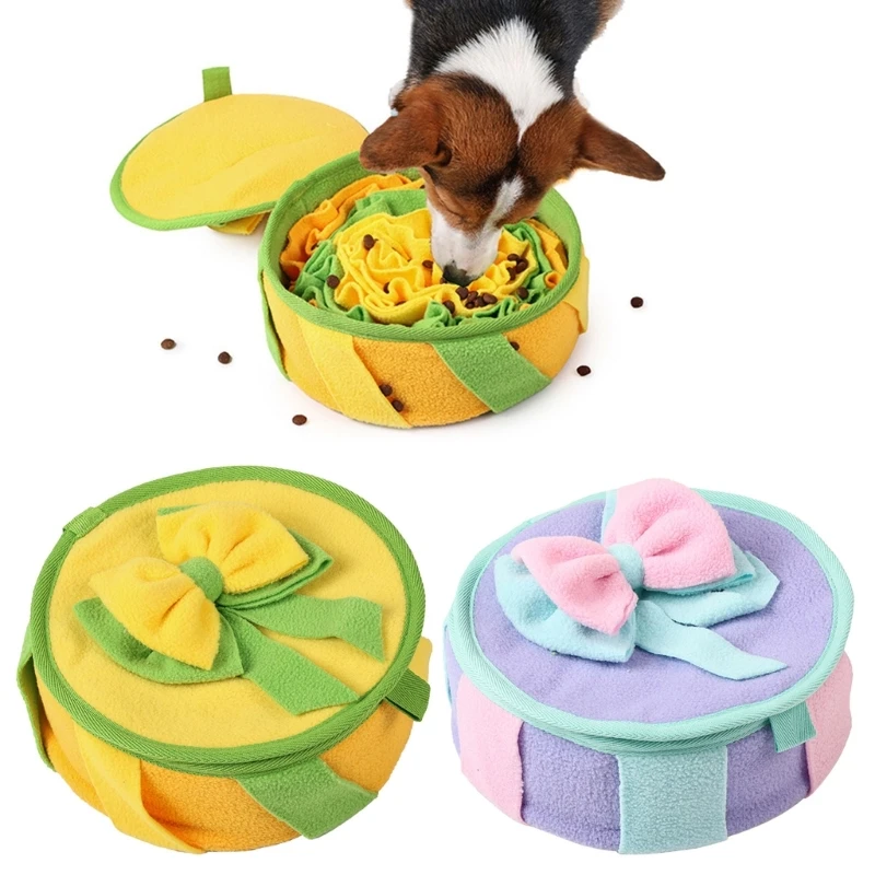 개를위한 느린 먹이 매트 애완 동물 Snuffle 퍼즐 패드 빨 수있는 음식 퍼즐 매트 개 훈련 매트 애완 동물 실내 엔터테인먼트 장난감