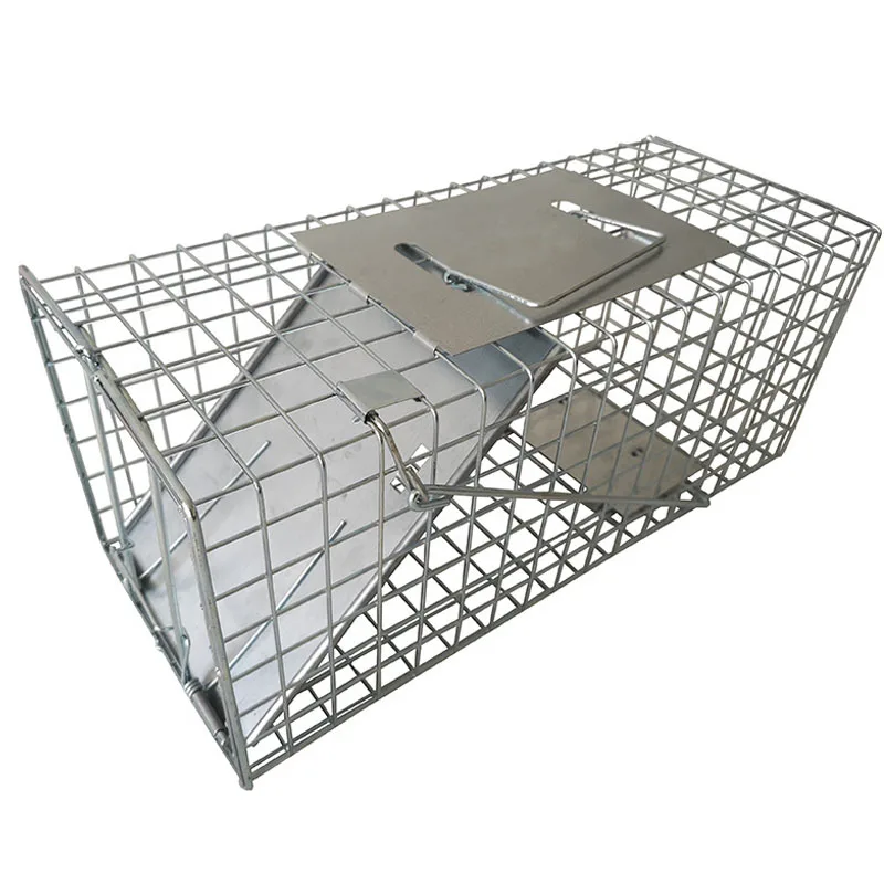 Middle FOLDABLE Reusable Bait Snap treadplate Animal Trap Cage