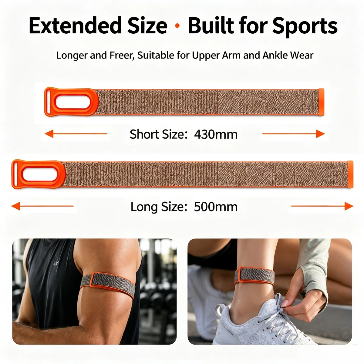Nylon Loop Velcro Bicep Sport Strap with Magic Stick Wristband