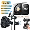 Dual Color Temperature COB Photography Light 80W Professional LED Video Light Portable Lampshade Handheld Fill Light mini Bowens 1