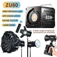 Dual Color Temperature COB Photography Light 80W Professional LED Video Light Portable Lampshade Handheld Fill Light mini Bowens 1