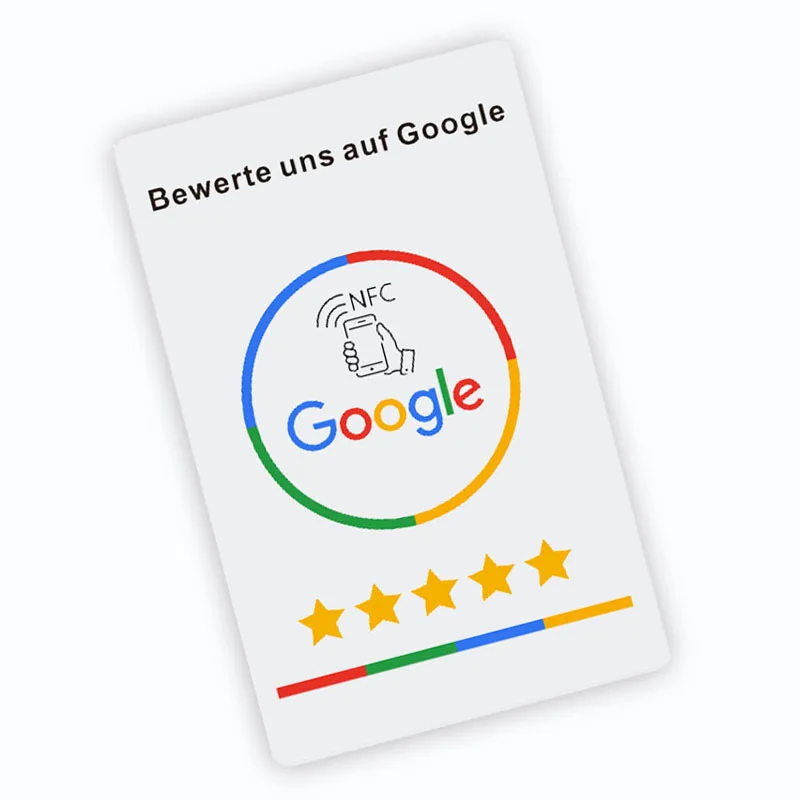 High Quality NFC Google Reviews NFC Card in German Dutch French Spanish English Writing 4
