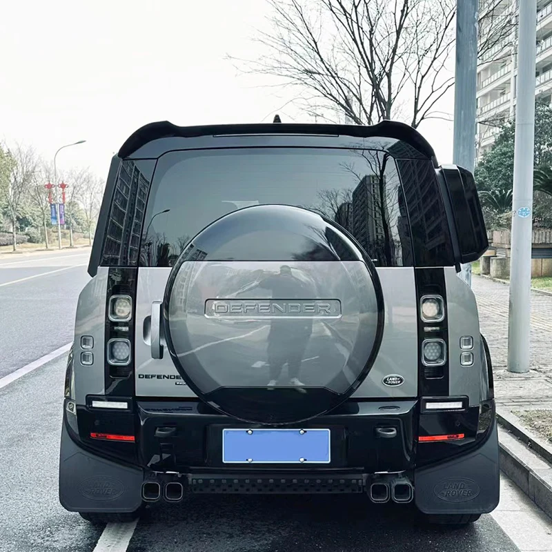 WOHOOD Accessori Posteriore del Tetto Spoiler Ala per L&And R&Over per Defender 90 110 2020-2023 Nero Lucido Tronco Coperchio Finestra Superiore Splitter ABS Trim