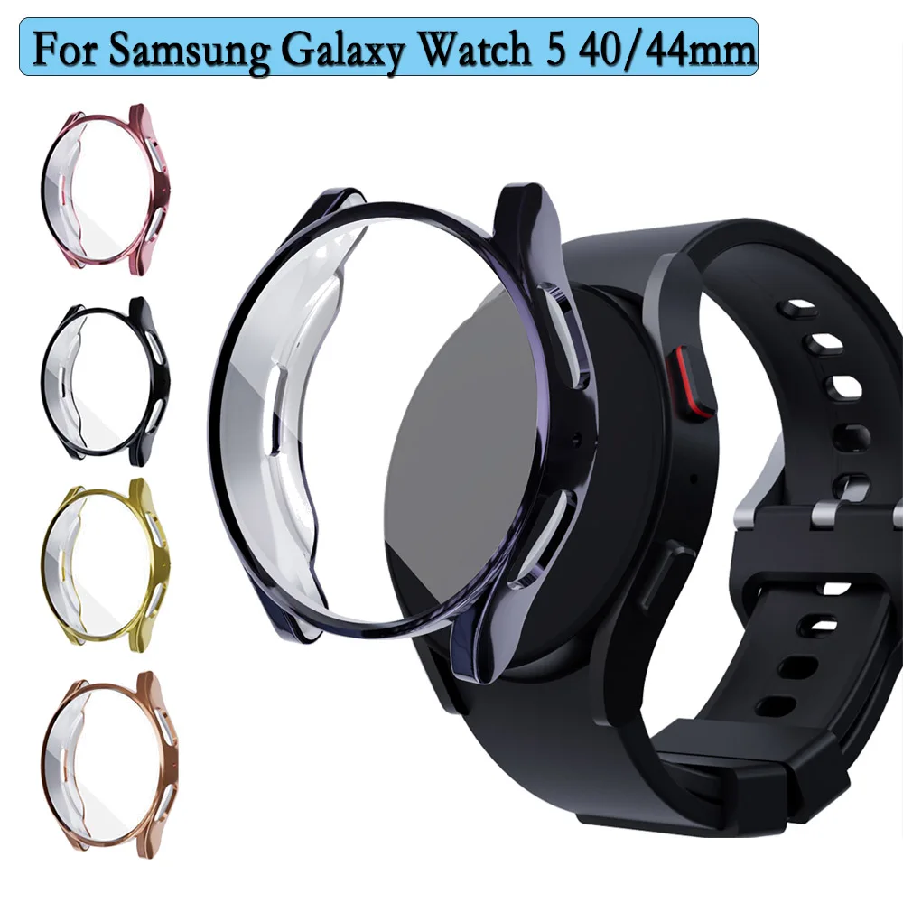 Custodia Per Samsung Galaxy Watch 5 40Mm 44Mm Tpu Placcato All-Around Paraurti Cover Screen Protector Galaxy Watch 5 44Mm 40Mm Accessori
