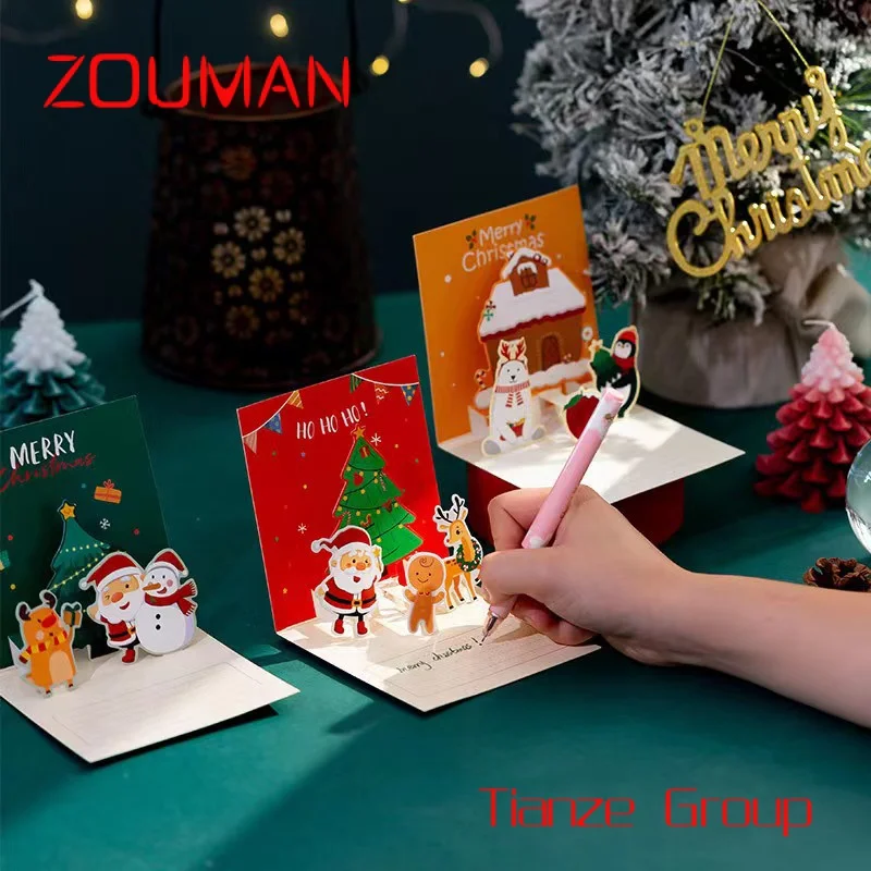 

Custom , Luxury Personalized 3d Pop-up Paper Craft Printing Greeting Cards Happy Birthday Glitters Pop Up Cards