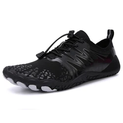 Unisex Quick-Drying Barefoot Aqua Sneakers for Outdoor Sports & Water Activities (Black)