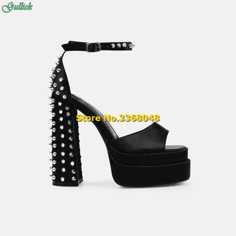 Black Studded Block Heel | Unscripted | SilkFred US