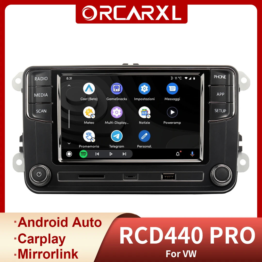 Noname RCD440 Pro Car Radio Carplay Android Auto MIB Headunit for VW Passat B6 Golf Jetta PQ POLO CC Tiguan Touran 6RD035187B