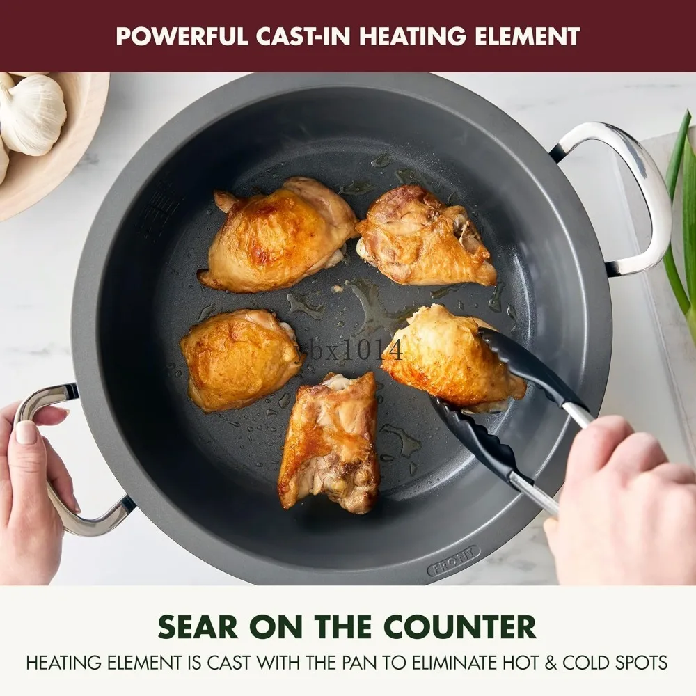6QT frying pan, Fried Rice, health ceramic non stick pan Cooking Appliances 6