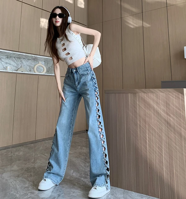 Broek Dames Temu Zomer Womens Trendy Denim Broek UK Dames Casual