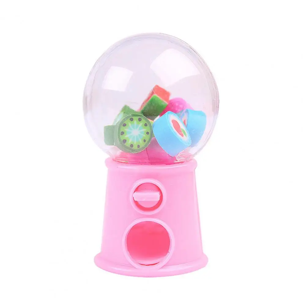 5Pcs Kids Interactive Gashapon Machine Eraser Machine Toy Student Birthday Gift