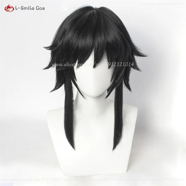 Tomioka Giyuu Perucas de Cosplay Masculino, Anime, Longo, Preto, Fofo,  Resistente ao Calor, Cabelo Sintético, Halloween, Boné, 40cm - AliExpress