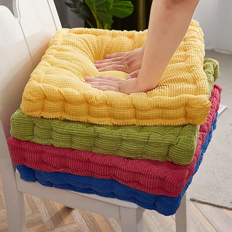 Inyahome Tufted Corduroy Thicken Floor Seat Cushion,for Balcony Tatami Meditation,Soft,Thickened for Office, Bedroom
