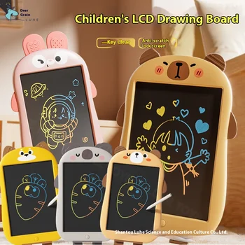 Giocattolo da tavolo da disegno LCD da 12 pollici per la prima educazione dei bambini, tavolo da scrittura per graffiti per bambini, puzzle di ricarica, regalo di compleanno