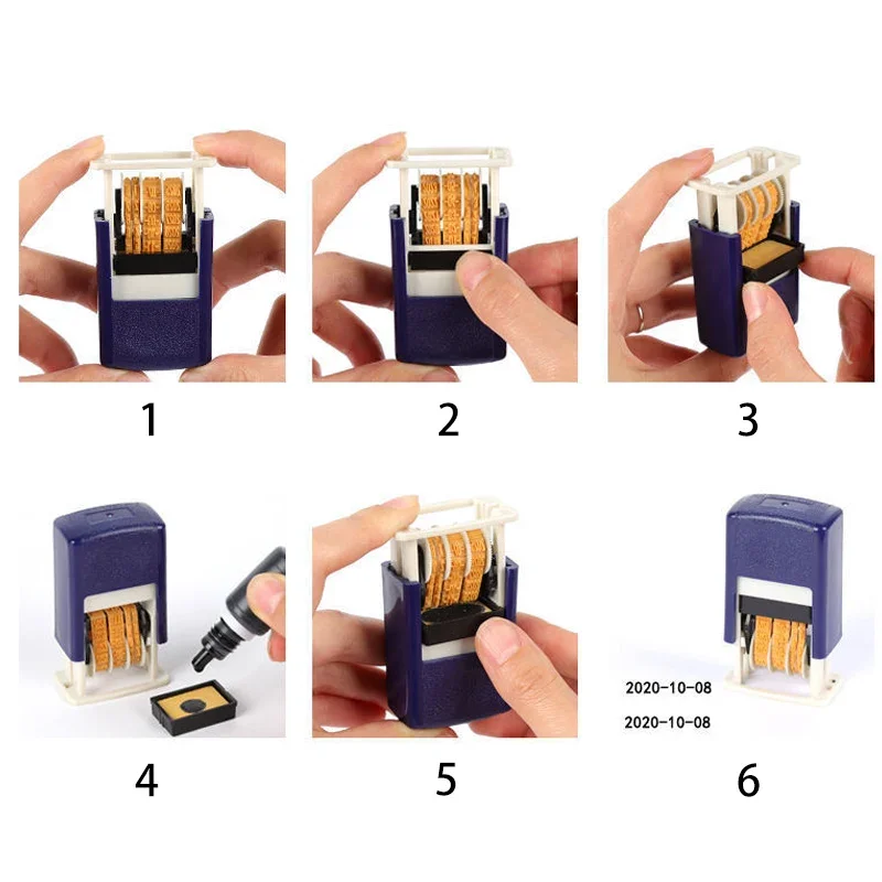 Date Stamp Time Stamp Universal Date Adjustable Seal Automatic Ink Return Roller Text alphabet stamps wooden stamps brass stamps inking stamps vintage silicone stamps decorative stamps clear stamps wax seal stamp teacher seal privacy shield stamp seal roller coder clock stamp
