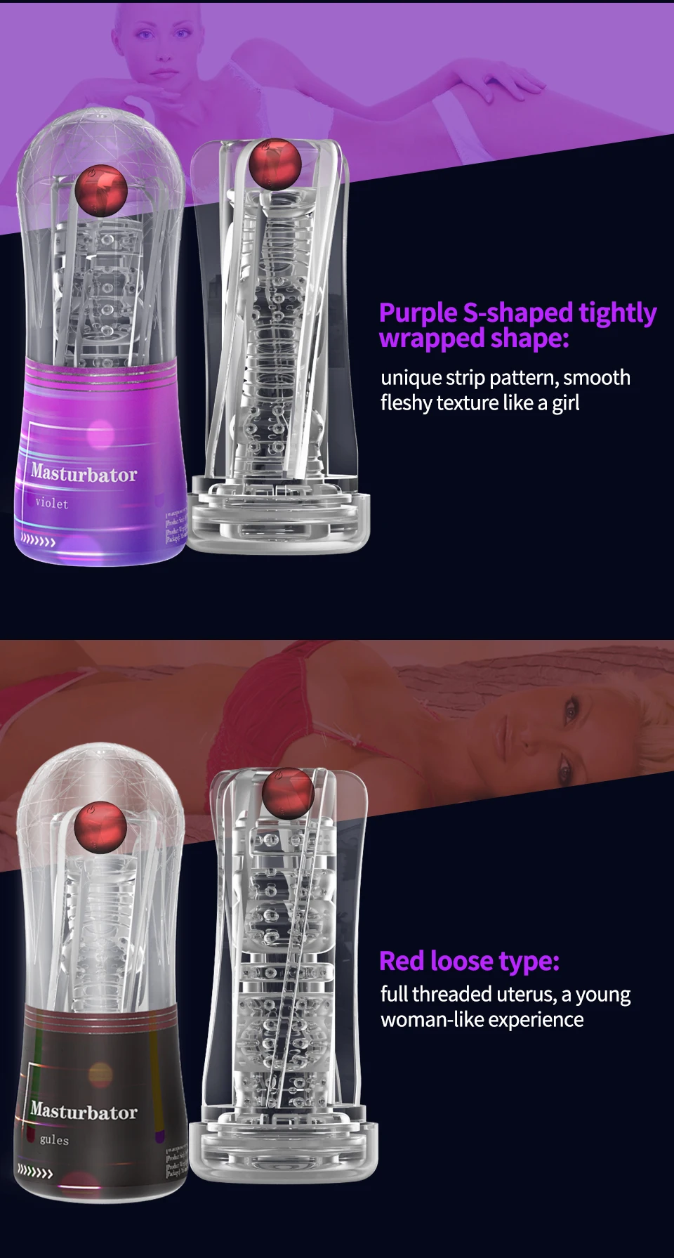 Realistic Crystal Airplane Cup Male Masturbator For Men_voghion.com