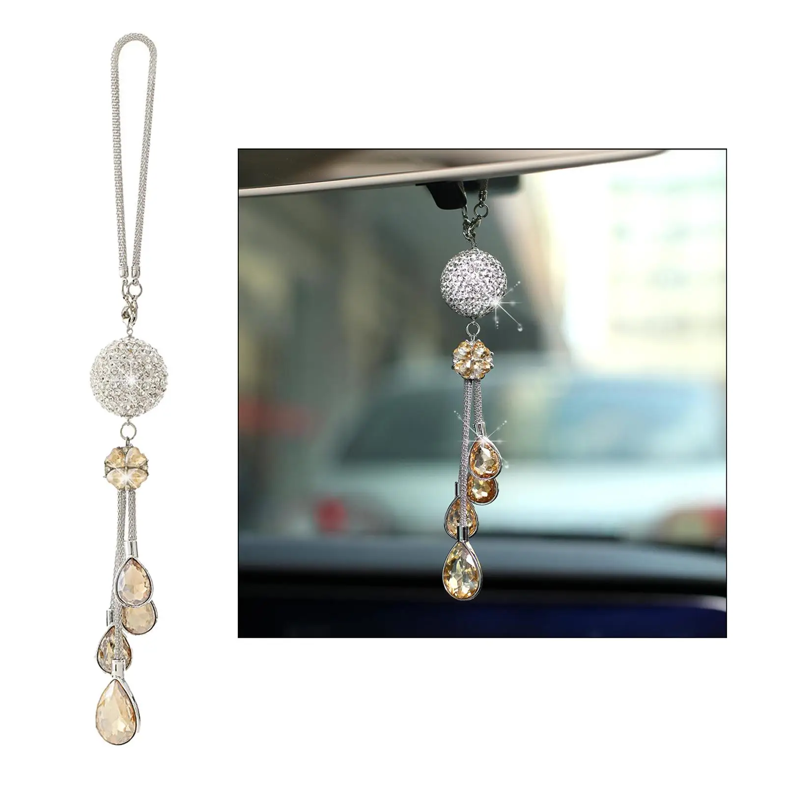 Bling Car Accessories for Mirror, Bling Car Decoration Crystal Car Rear View