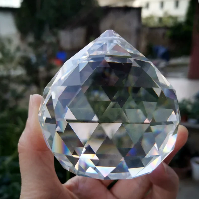 Crystal Faceted Ball Prism Suncatcher Chandelier Parts Hanging Pendant crystals sun catcher Home Wedding Decor Ornament Craft