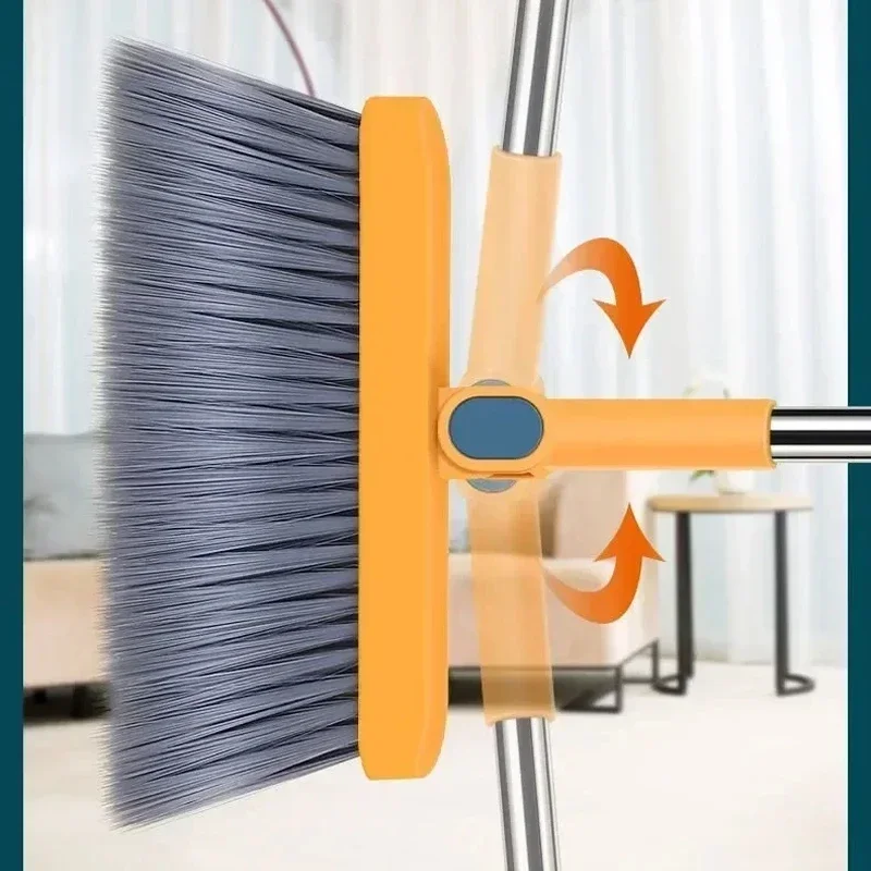 Brush And Shovel Broom And Dustpan Combination Set Vertical Folding Soft Fur Non-viscous Sweeping folding broom dustpan set 2 Pcs/set
