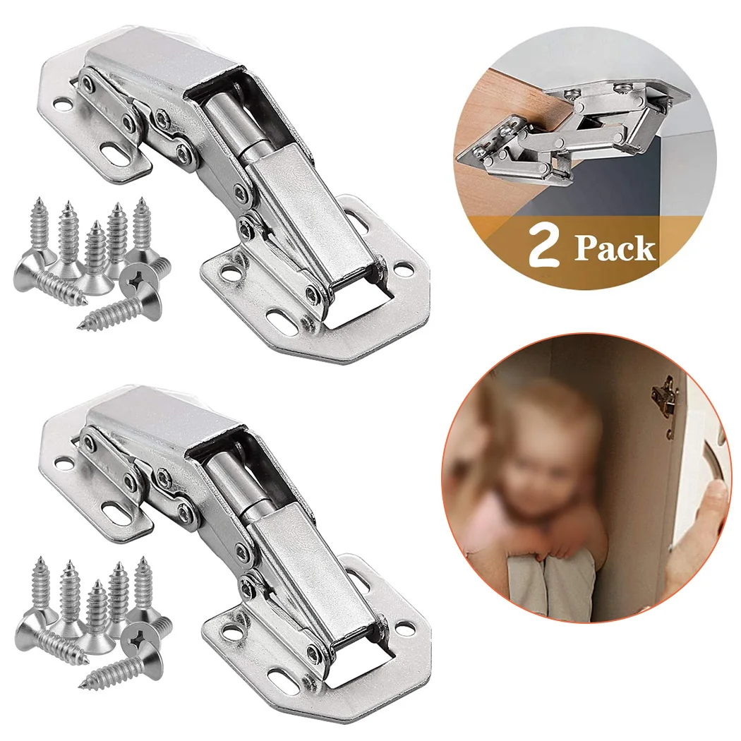 

Cabinet Cupboard Door Hinges 10.5x4.3cm 2pc 4.1x1.7\\\" 90 Degree Concealed Cupboard Door Hinge Kitchen Cabinet Practical