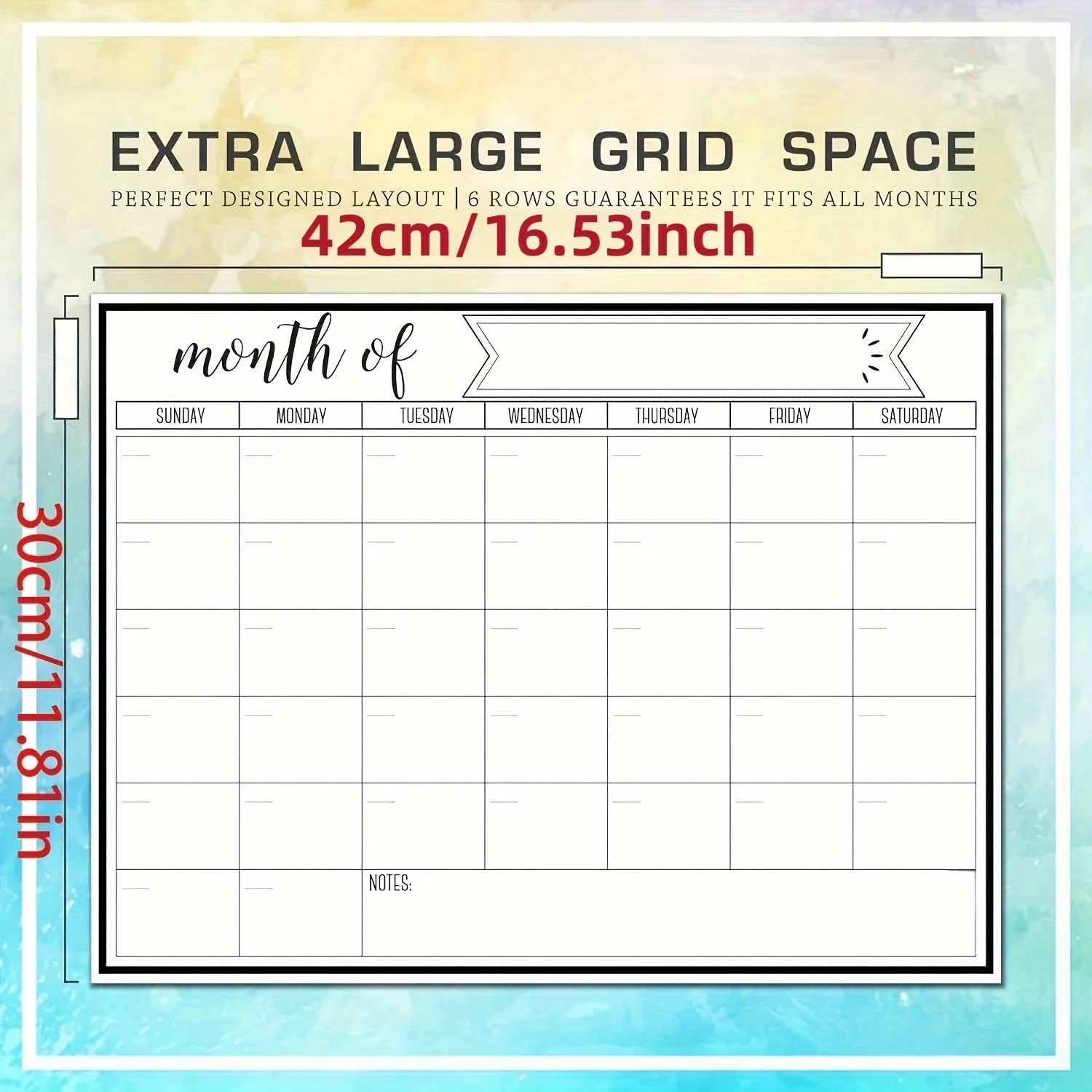 Magnetic Fridge Calendar magnetic fridge calendar Strong Magnetic Backing Smooth Dry Erase Surface Practical Durable Whiteboard