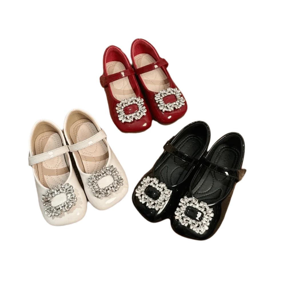 PU Children Leather Shoes Mary Jane Shoe Lightweight Kids Shoes Soft Soled Slip-on Style Girl Princess Shoe for Girl