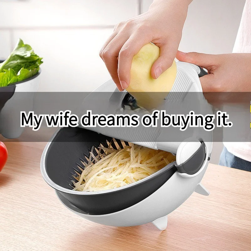 

Multi-Function Salad Cooking Vegetable Chopper, Carrots Potatoes, Manually Cut Shred Grater, Kitchen Convenience Tool