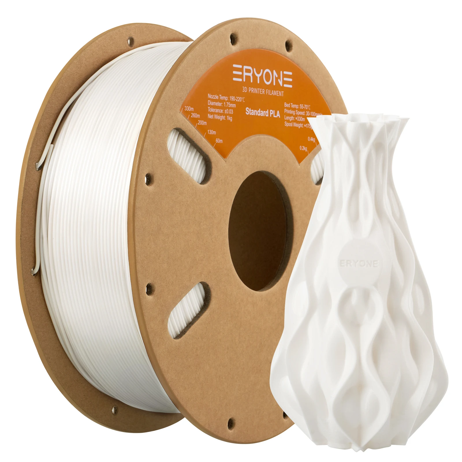 ERYONE 3KG PLA Filament 1,75mm, Standardqualität mit Hoher Zähigkeit, Geringer Verformung, Hervorragende Druckqualität, 1kg Spule – Detail 34