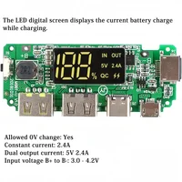 18650 Charging Board Dual USB 5V 2.4A Mobile Power Bank Module 18650 Lithium Battery Charger Board Circuit Protection 4