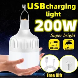 Camping Light USB Rechargeable LED Emergency Lantern with Hook for Outdoor and BBQ Tents (30W 400MA battery)