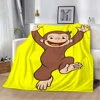 Curious Monkey Microfiber Blanket King Size Fluffy Soft Blankets and Throws Home Interior Beach Towel Luxury Bedding Bed Throw 1