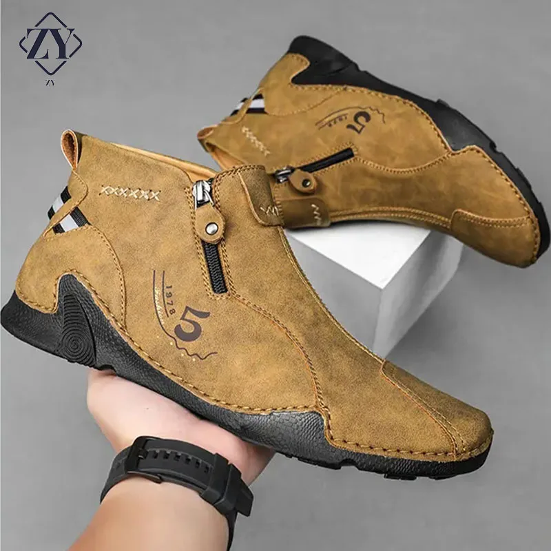 

Men's Boots Fashion Casual High-top Octopus Men's Boots Fashion and Comfort Thick Sole Flat Heel Round Toe Trendy All-match