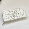 Women Spider Web Zipper Wallet PU Leather Gothic Coin Money Bag Fashion Multi-Use Halloween Trendy Wallet for Girls 3