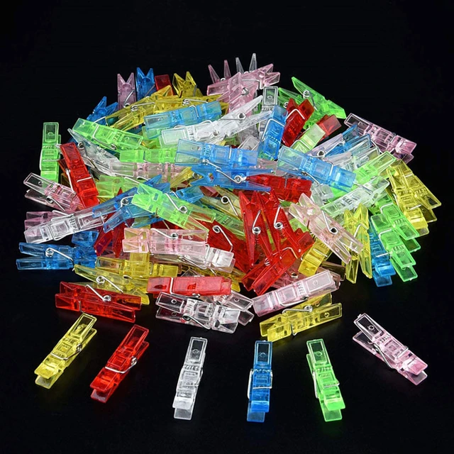 20pcs Large Plastic Sewing Clips, Fabric Clips, Sewing Craft Clip For  Quilting, Crochet, Knitting, Hanging Small Things (Random Color)