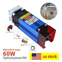 60W Laser Engraver Module for CNC Laser Cutting Engraving Writing Machine 450nm Compressed Spot Technology Fixed-focus Tool Head