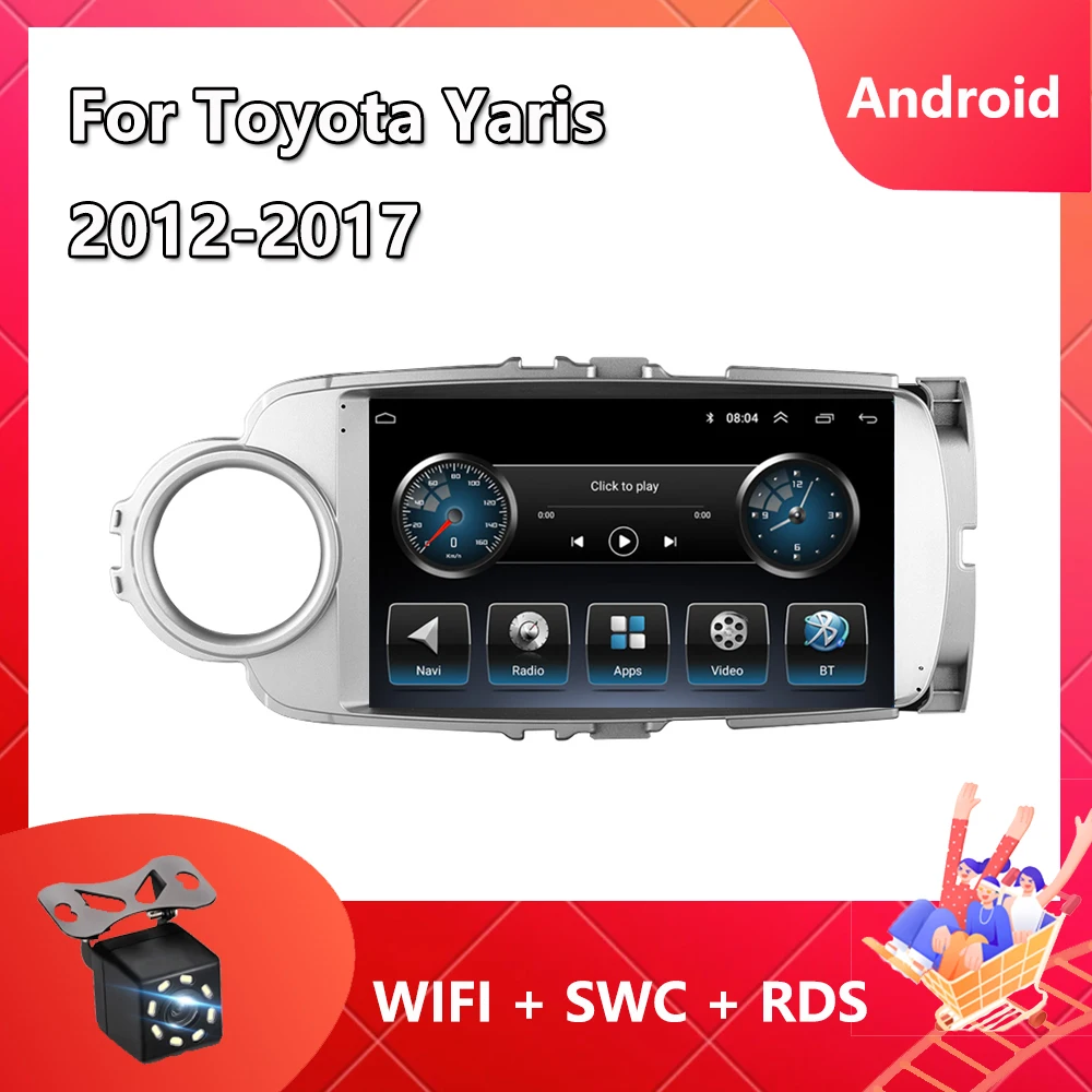 2 Din Car Radio For Toyota Yaris 2012 2017 Carplay Android 11