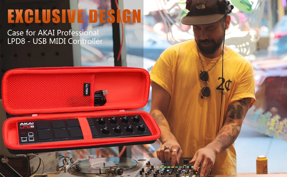 Case for AKAI LPD8 Professional USB MIDI Controlle Music Device Storage Box(case only!!!)