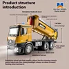 Huina 1573 1:14 10ch Remote-controlled Alloy Dump Truck Excavator 2.4g Wireless Remote-controlled Rtr Engineering Vehicle Toy 2