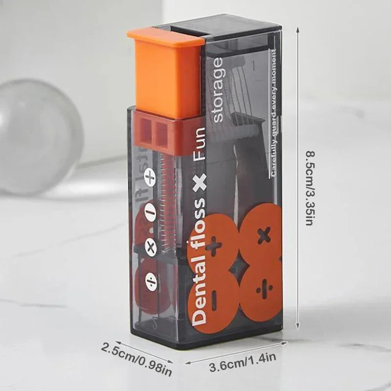 Portable Floss Dispenser Includes 10Pcs Floss Automatic Ejectable Organiser Oral Care Press-on Disposable Flossing Sticks dental floss stick dental floss sticks dental floss dispenser dental floss