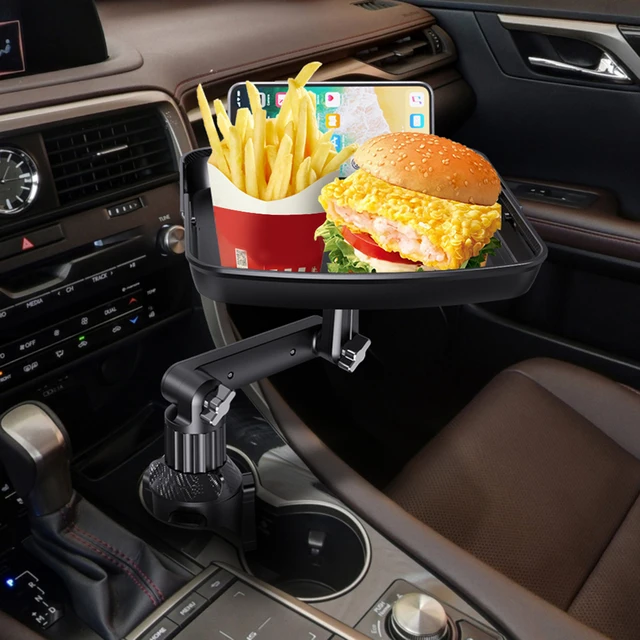 Multifunktionale Auto Tasse Halter Aufsteckbaren Mit 360 Grad Tray Swivel  Einstellbare Auto Lebensmittel Essen Tablett Für Tasse Halter - AliExpress