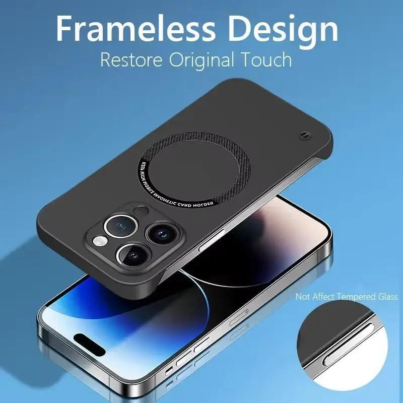 Sleek Luxury Borderless Phone Case with Strong Magnetic Grip and Matte Finish