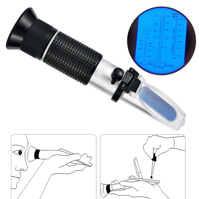 

Car Battery Refractometer W ATC Engine Fluid Glycol Antifreeze Freezing Point Hand Held Tester Tool Instrument Antifreeze Tester