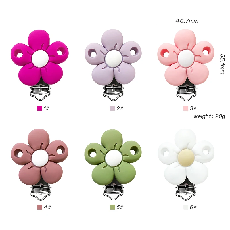 Pacifier Clip 3/10pcs Silicone New Pacifier Clip Flower BPA Free DIY Baby Teething Teether Necklace Bead Molar Accessories Dummy Holder Clip sensory chew necklaces silicone teething beads silicone teething toys teething toys baby teething toys pacifier clips silicone teether silicone beads
