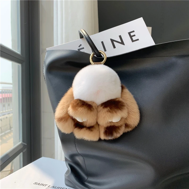 Plush Toy Bunny Keychain Women Bag Charm Ornaments Schoolbag Pendant Car Keyring Trinkets Kids Gift plush keychain,key chain,plush toy,bunny keychain