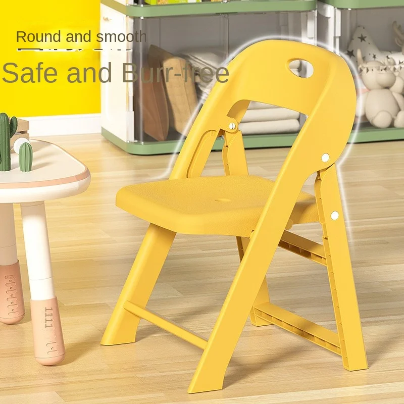 Children Study Chair K-star Plastic Folding Lightweight Chair Backrest Portable Small-sized Thickened Children's Kindergarten Small Chair