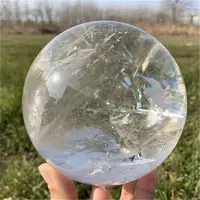 Natural Transparent Crystal Ball Quartz Energy Gem Mineral Specimen Healing Home Office Decorative Gift 1